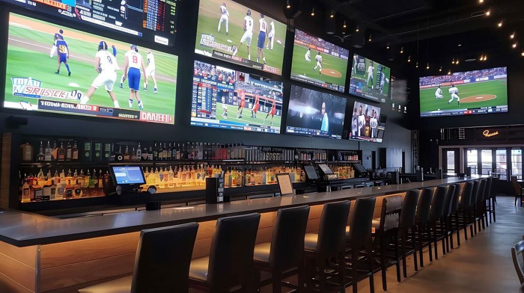 In-venue advertising sports bar